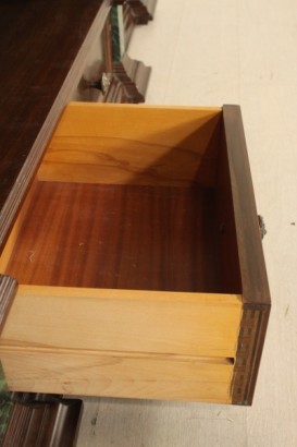 Bibliothek, Neo-Renaissance, 900, furnierte Holz, Nussbaum, hergestellt in Italien, #bottega, #mobiliinstile, #dimanoinmano