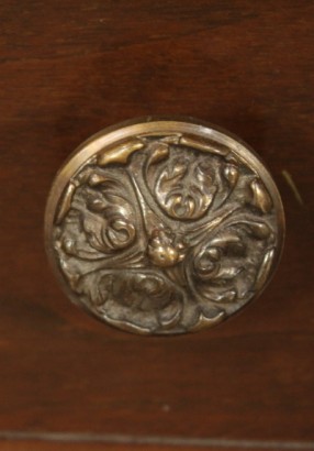 Bibliothek, Neo-Renaissance, 900, furnierte Holz, Nussbaum, hergestellt in Italien, #bottega, #mobiliinstile, #dimanoinmano