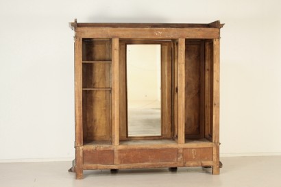 Schrank, 900, furniert Holz, Nussbaum, machte in Italien, #bottega, #neorinascimento, #dimanoinmano