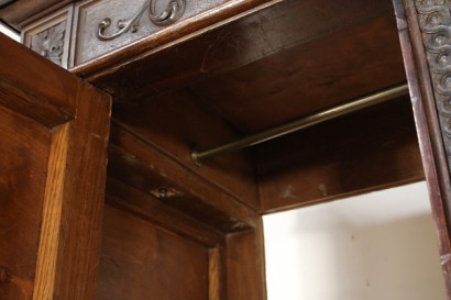 Schrank, 900, furniert Holz, Nussbaum, machte in Italien, #bottega, #neorinascimento, #dimanoinmano