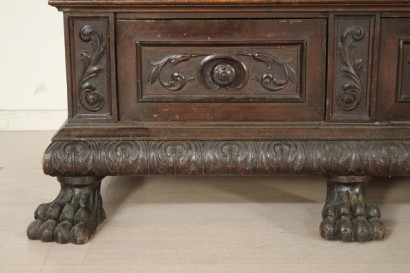 Schrank, 900, furniert Holz, Nussbaum, machte in Italien, #bottega, #neorinascimento, #dimanoinmano