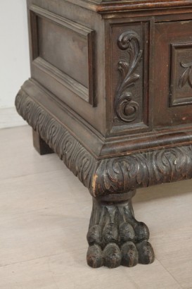 Schrank, 900, furniert Holz, Nussbaum, machte in Italien, #bottega, #neorinascimento, #dimanoinmano