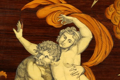 Eingelegtes Tabelle, Poseidon, Amphitrite, neoklassischen Art, 700, #antiquariato, #oggettistica, #dimanoinmano