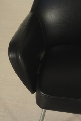 Stühle, arflex, 50er, 60er, Polsterung, Kunstleder, verchromtes Metall, #modern, #Stühle, # {* $ 0 $ *}