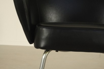 Stühle, arflex, 50er, 60er, Polsterung, Kunstleder, verchromtes Metall, #modern, #Stühle, # {* $ 0 $ *}