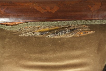 Sessel, Charles X, 900, hergestellt in Italien, Nussbaum, Ahorn, #bottega, #mobiliinstile, #dimanoinmano