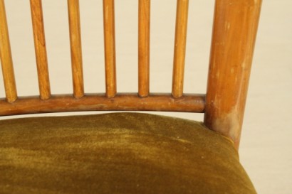 Stühle, 50 Jahre, hergestellt in Italien, Kirschblüten, samt, #modernariato, #sedie, #dimanoinmano