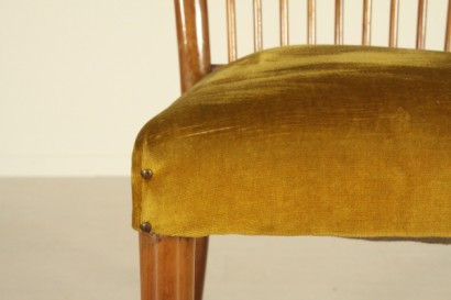 Stühle, 50 Jahre, hergestellt in Italien, Kirschblüten, samt, #modernariato, #sedie, #dimanoinmano