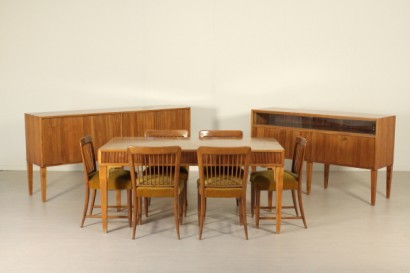 Tisch, furnierte 50Jahren hergestellt in Italien, Holz, Massivholz, Kirsche, #modernariato, #tavoli, #dimanoinmano