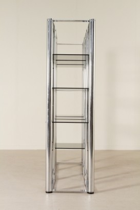 Bibliothek, hergestellt in Italien, Glas, Metall Rauch, #mobilio, #modernariato, #dimanoinmano