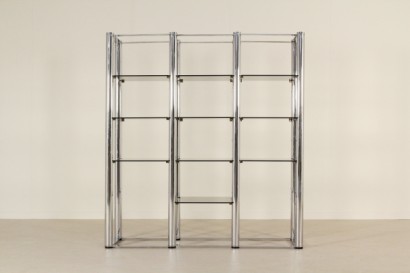 Bibliothek, hergestellt in Italien, Glas, Metall Rauch, #mobilio, #modernariato, #dimanoinmano