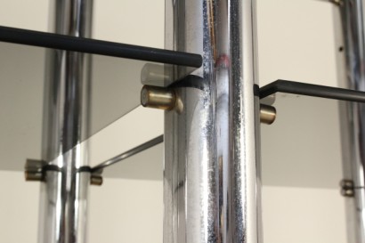 Bibliothek, hergestellt in Italien, Glas, Metall Rauch, #mobilio, #modernariato, #dimanoinmano