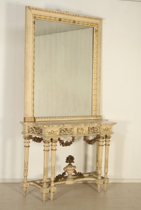 Consolle con specchio in stile neoclassico