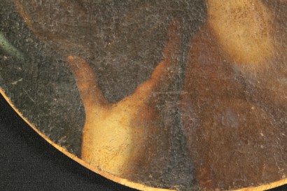 Italie-vierge à l’enfant_23635 peinture d’art antique, l’Italie, madonna et enfant, fragment de toile, de 600