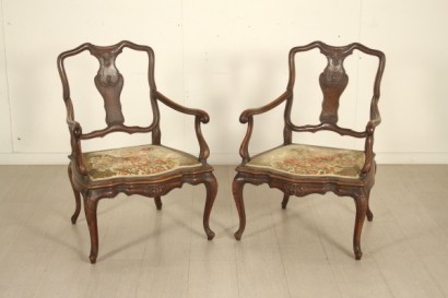 Coppia poltrone in stile Barocchetto