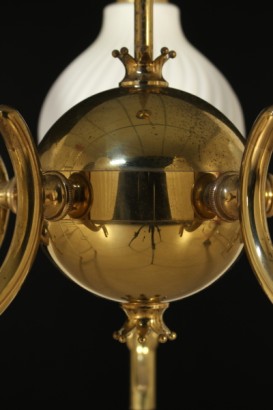 lampadario, anni 50, arredoluce, ottone, #modernariato, #illuminazione, #dimanoinmano