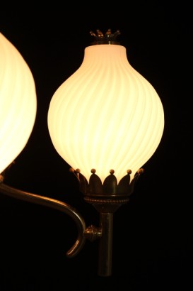 lampadario, anni 50, arredoluce, ottone, #modernariato, #illuminazione, #dimanoinmano