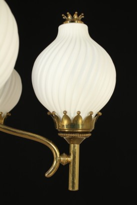 lampadario, anni 50, arredoluce, ottone, #modernariato, #illuminazione, #dimanoinmano