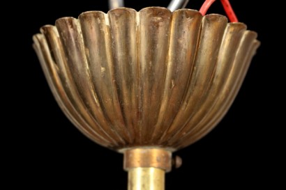 lampada, anni 50, ottone, alluminio, made in italy, #modernariato, #illuminazione, #dimanoinmano