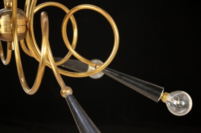 lampada, anni 50, ottone, alluminio, made in italy, #modernariato, #illuminazione, #dimanoinmano