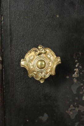 coffre-fort, fer, laiton, 800, faite en Italie, #antiquariato, #altrimobili, #dimanoinmano