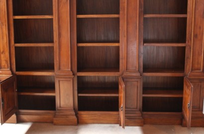 Biblioteca, siglo XX, nuez, hecha en Italia, #bottega, #neoriscimento, #dimanoinmano