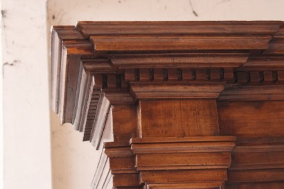 Biblioteca, siglo XX, nuez, hecha en Italia, #bottega, #neoriscimento, #dimanoinmano