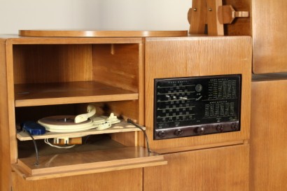 Bibliothèque, 50 ans, fabriqués en Italie, plaqué bois, cerisier, acajou, #modernariato, #mobilio, #dimanoinmano