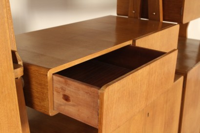 Bibliothèque, 50 ans, fabriqués en Italie, plaqué bois, cerisier, acajou, #modernariato, #mobilio, #dimanoinmano