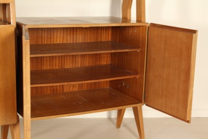 Bibliothèque, 50 ans, fabriqués en Italie, plaqué bois, cerisier, acajou, #modernariato, #mobilio, #dimanoinmano