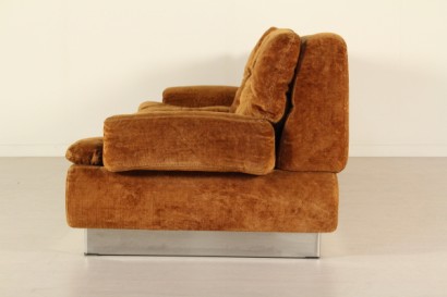 sofa, 70's, velvet, metal, #modern, # sofas, # {* $ 0 $ *}