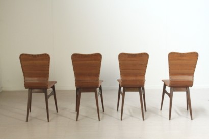 Stühle, hergestellt in Italien, Kunstleder, Rosenholz, Buche, #modernariato, #sedie, #dimanoinmano