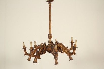 Vergoldetem Holz Kronleuchter