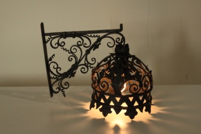 Lampadario ferro battuto