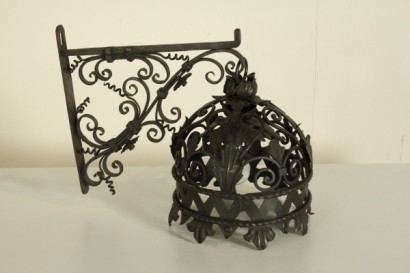 Lampadario ferro battuto