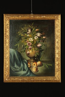 Arte, 900, naturaleza muerta, flores y frutos, pinturas sobre madera, aceite pinturas, #arte, #novecento, #dimanoinmano