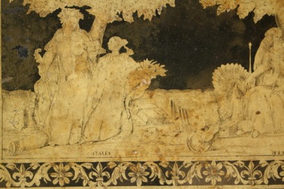 Stuckmarmor top, Barock, 600, Emilia, Rohrglanzgras, #antiquariato, #altrimobili, #dimanoinmano