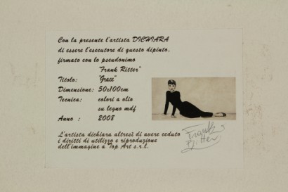 contemporary art, Frank Ritter, portrait of Audrey Hepburn, #dimanoinmano, #arte, #artecontemporanea, #frankritter, #ritrattoaudreyhepburn