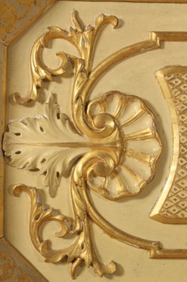 antigüedades, muebles, #antiquariato, #altrimobili, #dimanoinmano, dorado, Panel lacado Panel, tallado, dorado, Bajorrelieve, 800, Italia, hecho en Italia