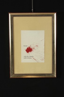arte contemporanea, ugo carrega, poesia visiva, tecnica mista su carta