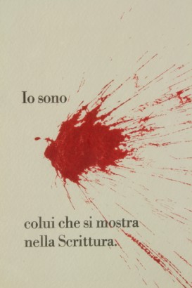 arte contemporanea, ugo carrega, poesia visiva, tecnica mista su carta