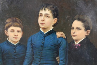 Ritratto di gruppo_25340 pittura ottocento, arte ottocento, dipinti ad olio ottocenteschi, arte 800, ritratti ad olio, ritratti ottocenteschi, ritratti ad olio ottocenteschi