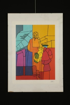 arte, contemporáneo, Screenprints, serifrafia de #dimanoinmano, #arte Premnath Adami, Valerio Adami, #valerioadami, #madeinitaly, #contemporanea, #serigrafie,
