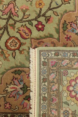 Rumänien: Tabriz Teppich Franse detail