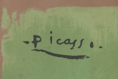 Detail signature Pablo Picasso