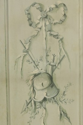 Dettaglio credenza ante dipinte