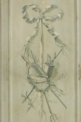 Dettaglio credenza ante dipinte