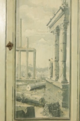 Dettaglio credenza ante dipinte