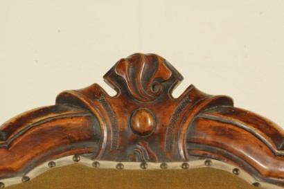 Particolare intaglio schienale Poltrona Luigi Filippo