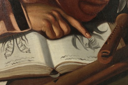 Detalle del retrato del botánico